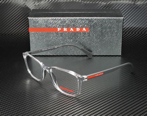 prada clear frame glasses